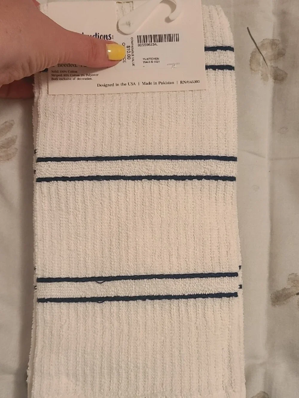 Patriotic White Kitchen Towels - Set of Two